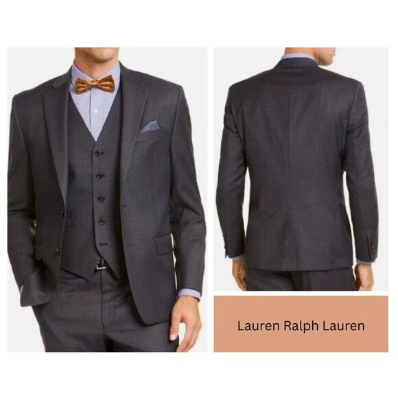 Lauren Ralph Lauren Gray Wool 2 Button Sport Coat Blazer Suit Jacket - 47125 - Picture 1 of 14